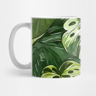 variegated monstera pattern Mug